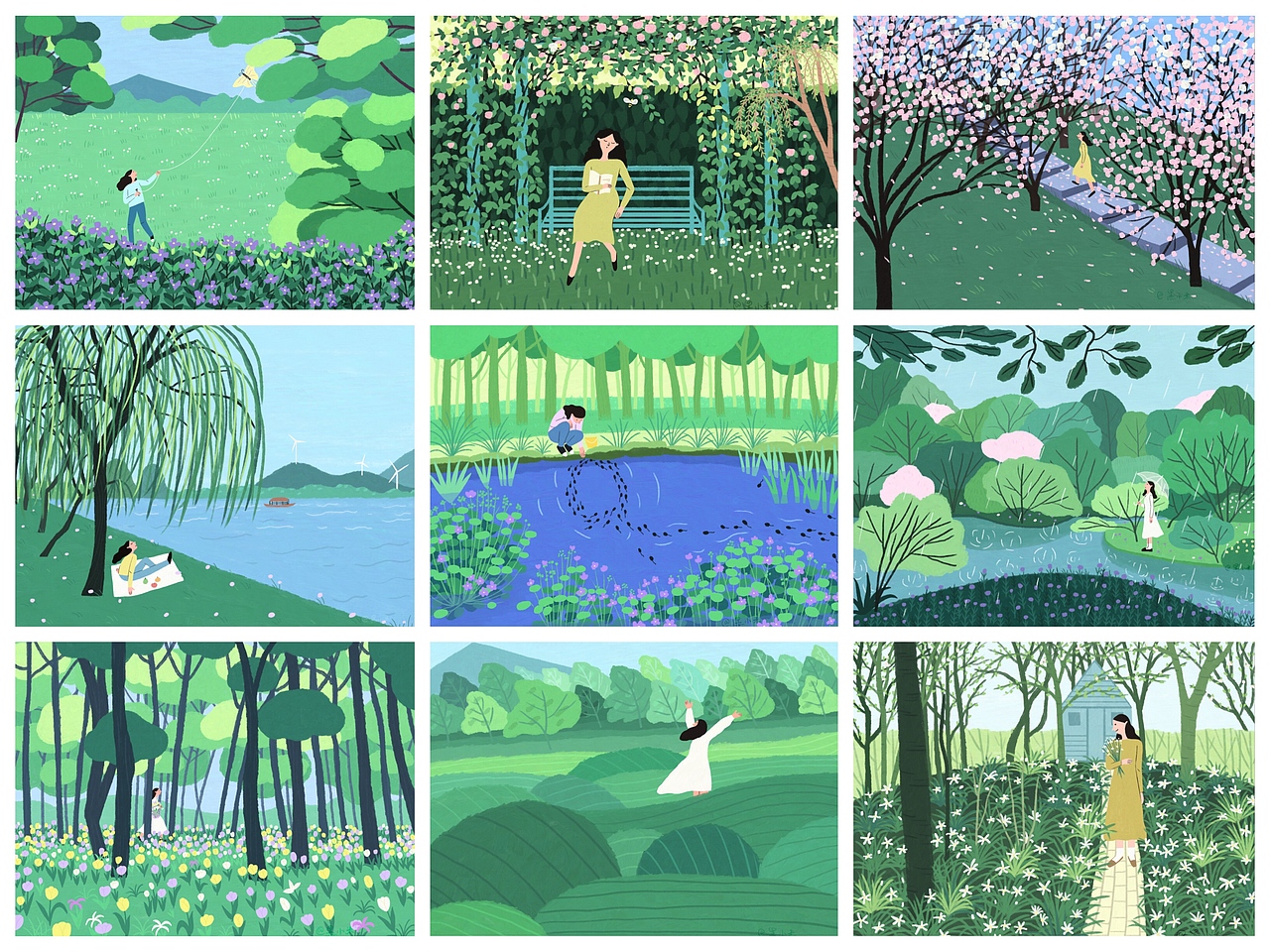 插画 | 这个春天（图ZMjk2NTkyMDgw） - 创作习作 - 站酷设计师黑小米原创素材 - 站酷ZCOOL