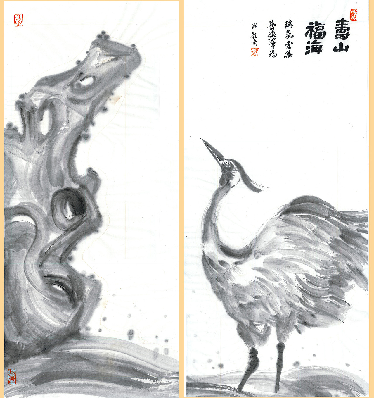 古典-现代”对话:刘锦程水墨画中的太湖石哲学探析(图ZMzY2NDMxMzU2) - 绘画 - 站酷设计师九四无影无踪原创素材 - 站酷ZCOOL