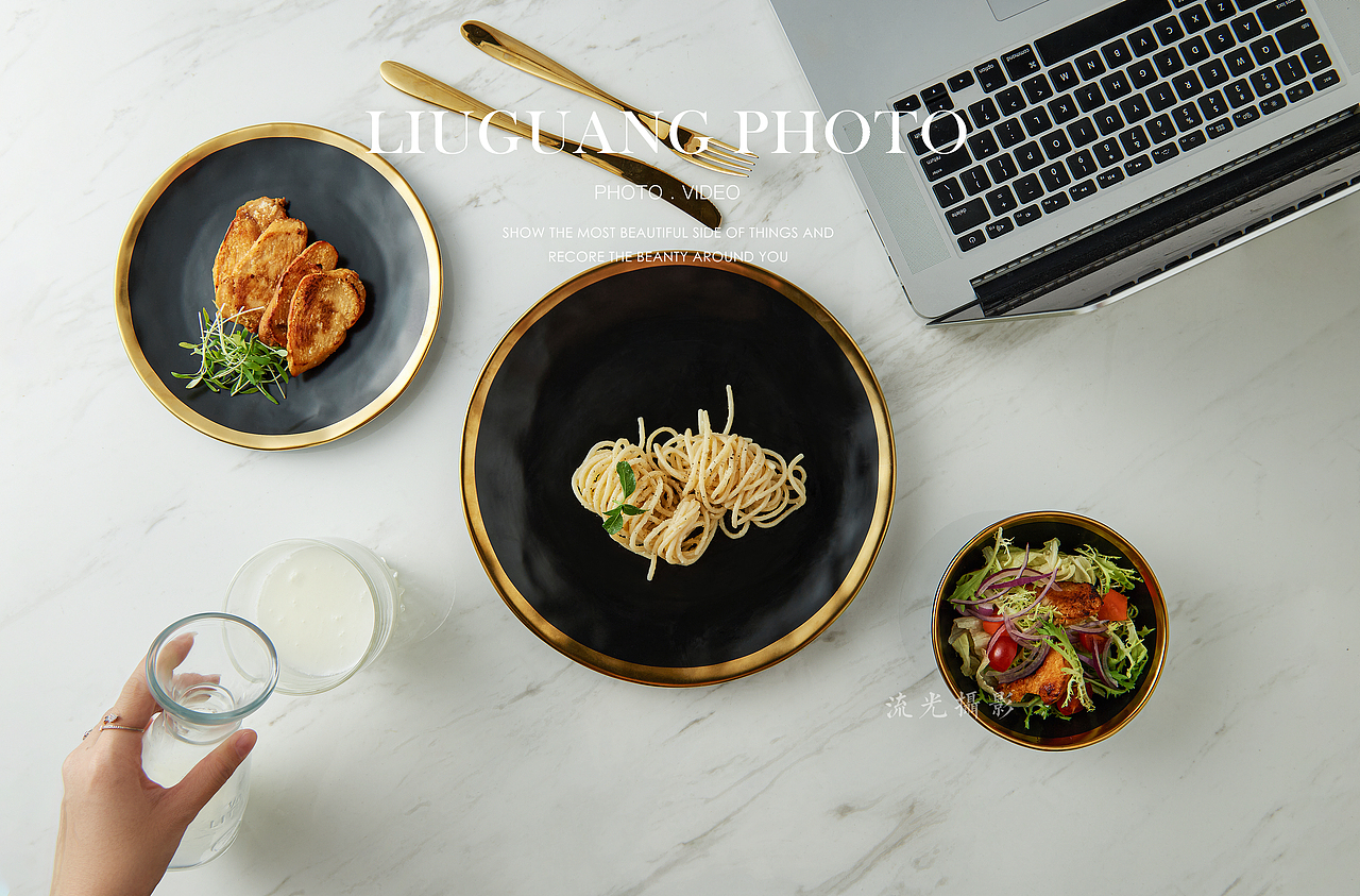 亚光黑金边陶瓷盘拍摄丨餐具 家居 餐盘（图ZMzExMDMwMjgw） - 产品摄影 - 站酷设计师流光摄影原创素材 - 站酷ZCOOL