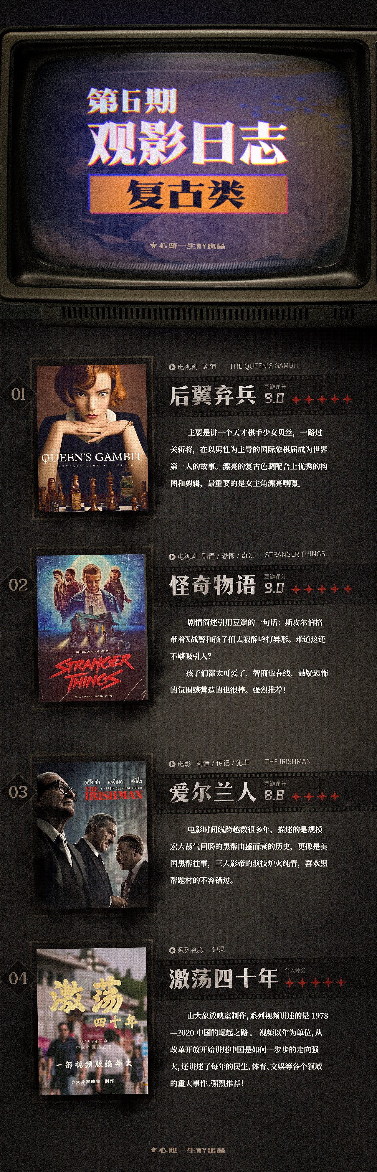 觀影日志第6期----復(fù)古類（圖ZMzM5NTU3MTIw） - 其他平面 - 站酷設(shè)計(jì)師心照一生wy原創(chuàng)素材 - 站酷ZCOOL