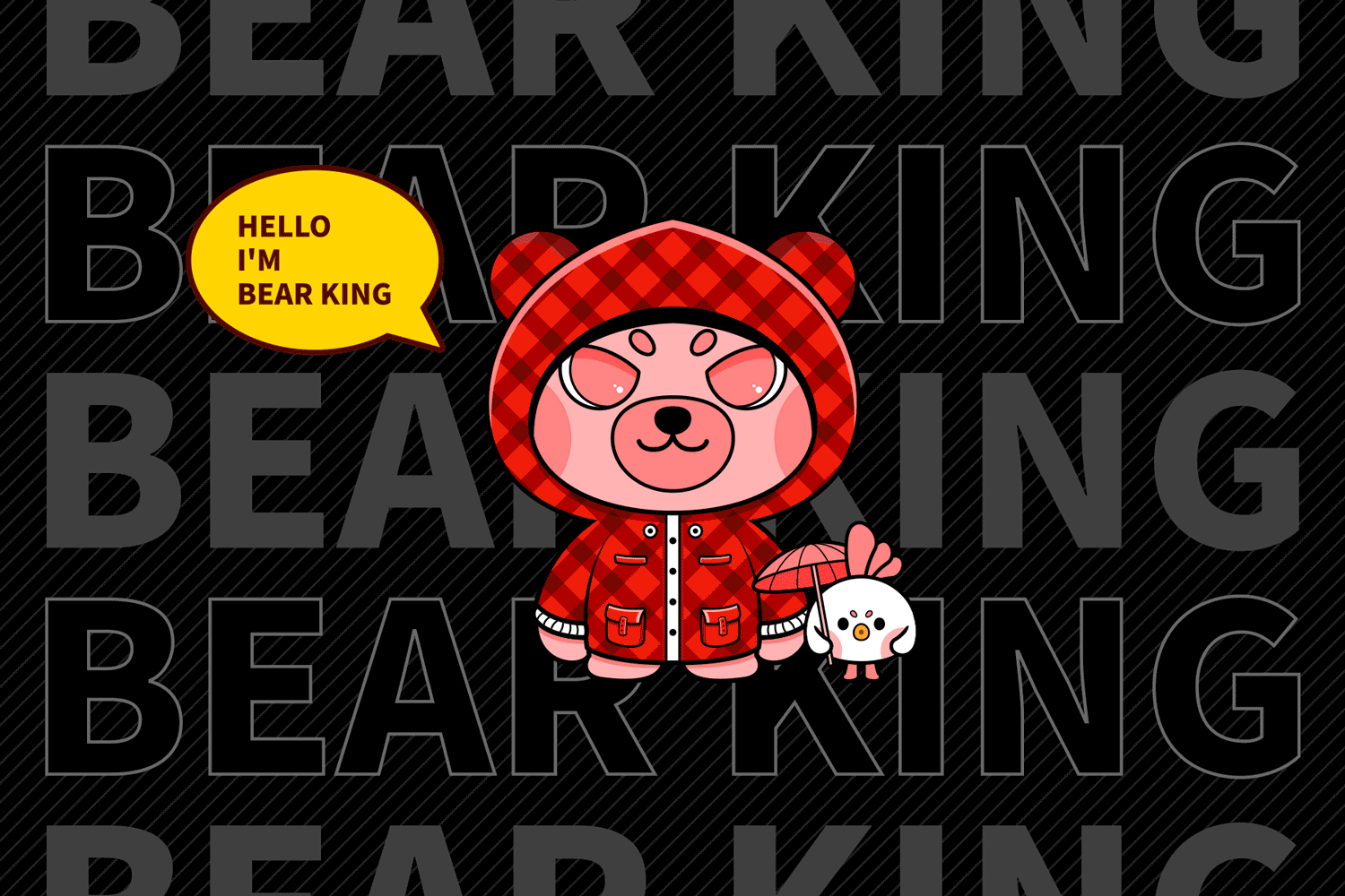 妹妹说粉色的熊很有可爱-熊小霸ip形象设计（可授权）（图ZMzQxOTExMjA4） - IP形象 - 站酷设计师桃记工作室原创素材 - 站酷ZCOOL