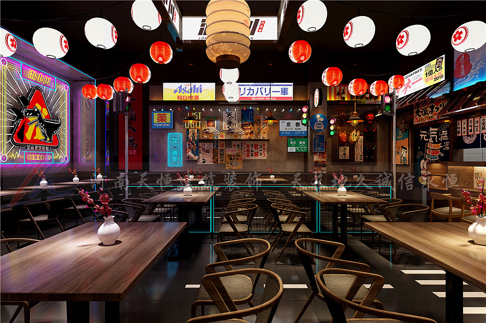 焦作日料店设计案例-焦作泷小川深夜食堂日料店