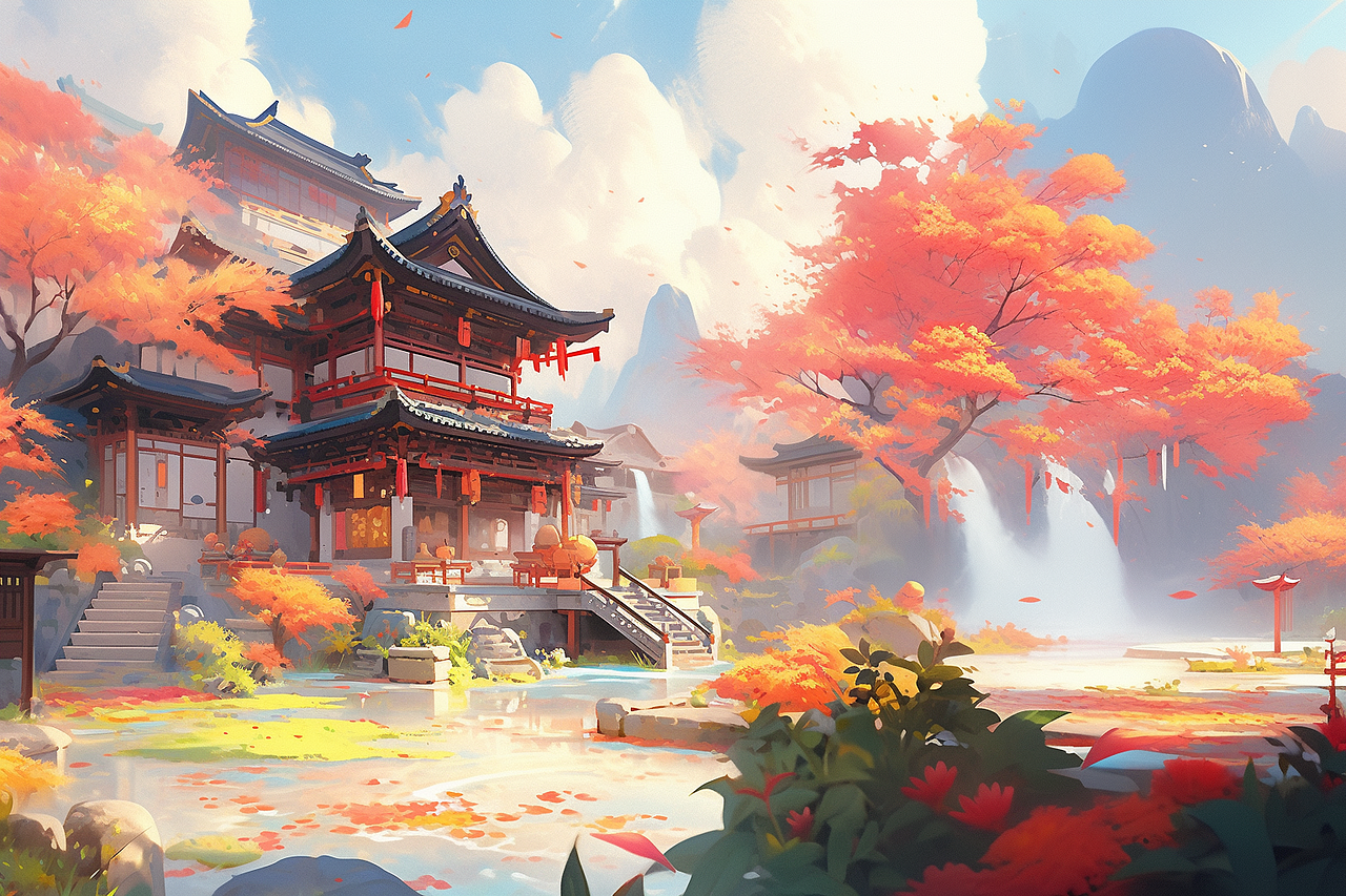 #AI國風建筑風景（圖ZMzUwNTA1Nzcy） - AI作品 - 站酷設計師大林子lay原創(chuàng)素材 - 站酷ZCOOL