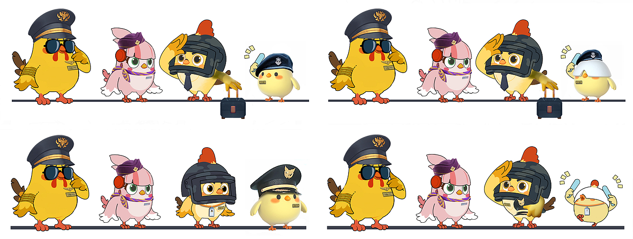 光子鸡-乘务员形象设计