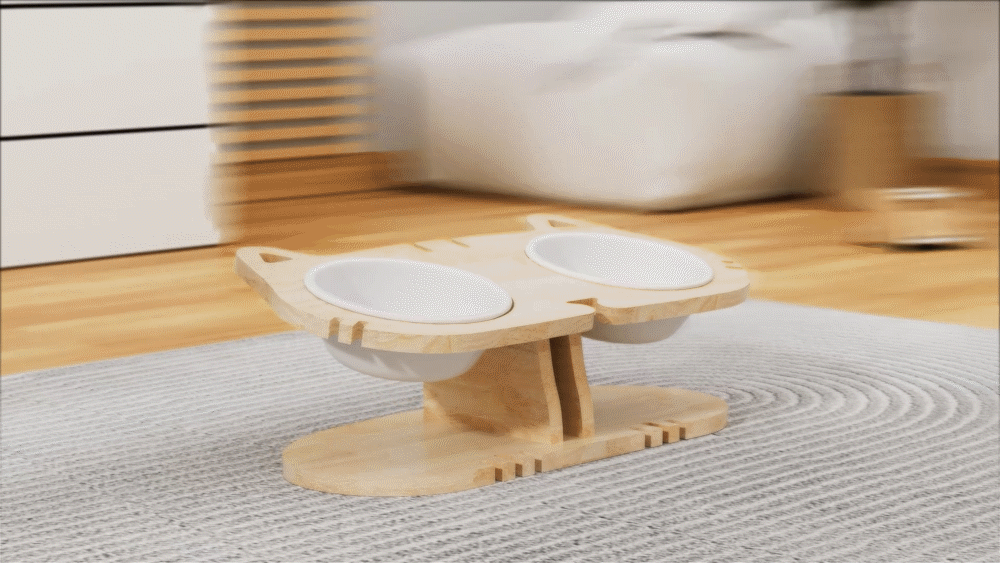 木制宠物猫碗产品动画（图ZMzQwNTg2Mjky） - 产品 - 站酷设计师阿玛贴阿丝原创素材 - 站酷ZCOOL