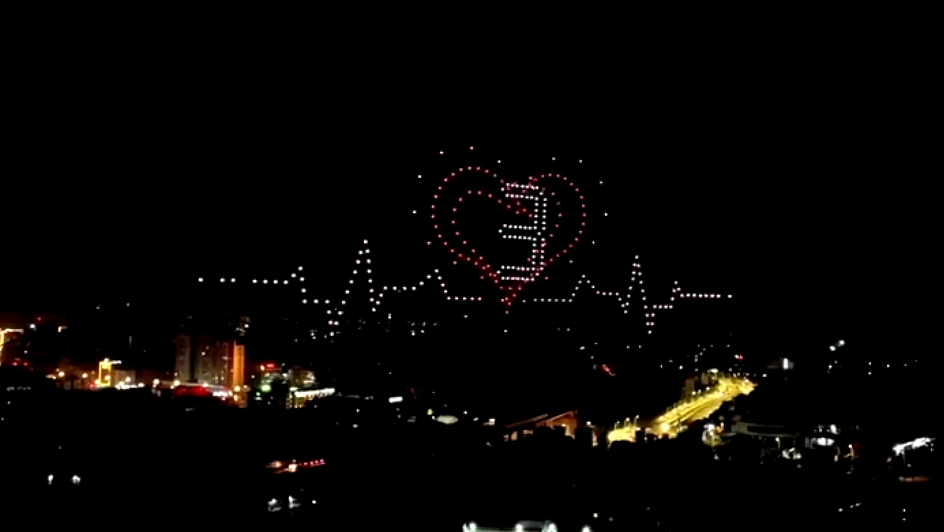 18岁的生日礼物无人机表演祝福灯光秀