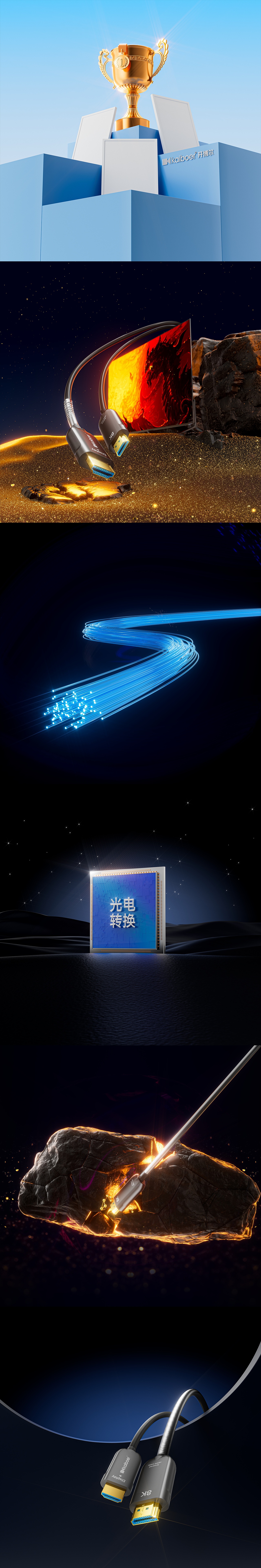 HDMI光纤线1.0（图ZMzY4NjI3Njgw） - 电商 - 站酷设计师Loong_YC原创素材 - 站酷ZCOOL