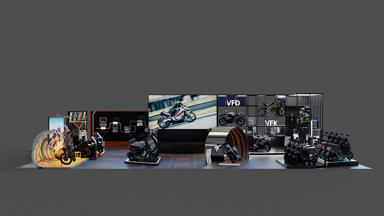 重庆摩博会-飞越展位设计