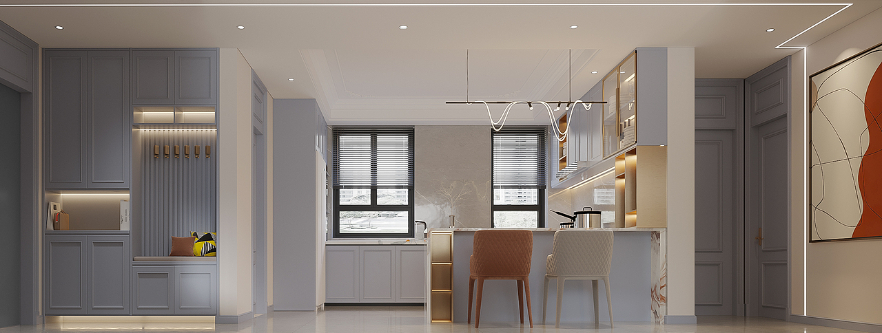 新鲜出炉-现代法式（图ZMzAxNzI1MTg0） - 家装设计 - 站酷设计师郸元表现原创素材 - 站酷ZCOOL