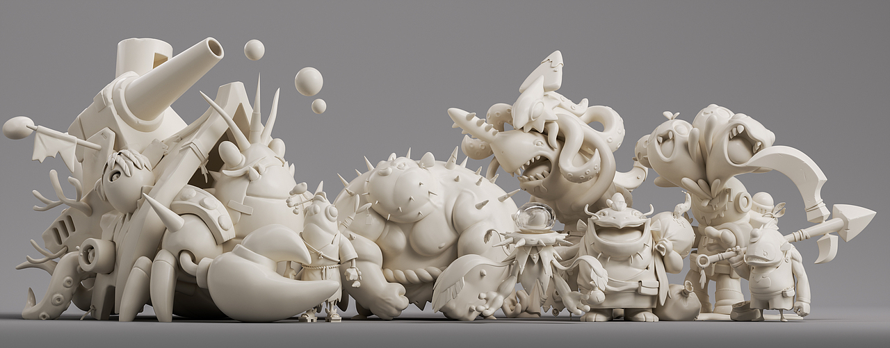 【老甲的鱼塘】ip形象建模|3D练习（图ZMzY4OTQxMTM2） - 人物/生物 - 站酷设计师浊鱼鱼原创素材 - 站酷ZCOOL