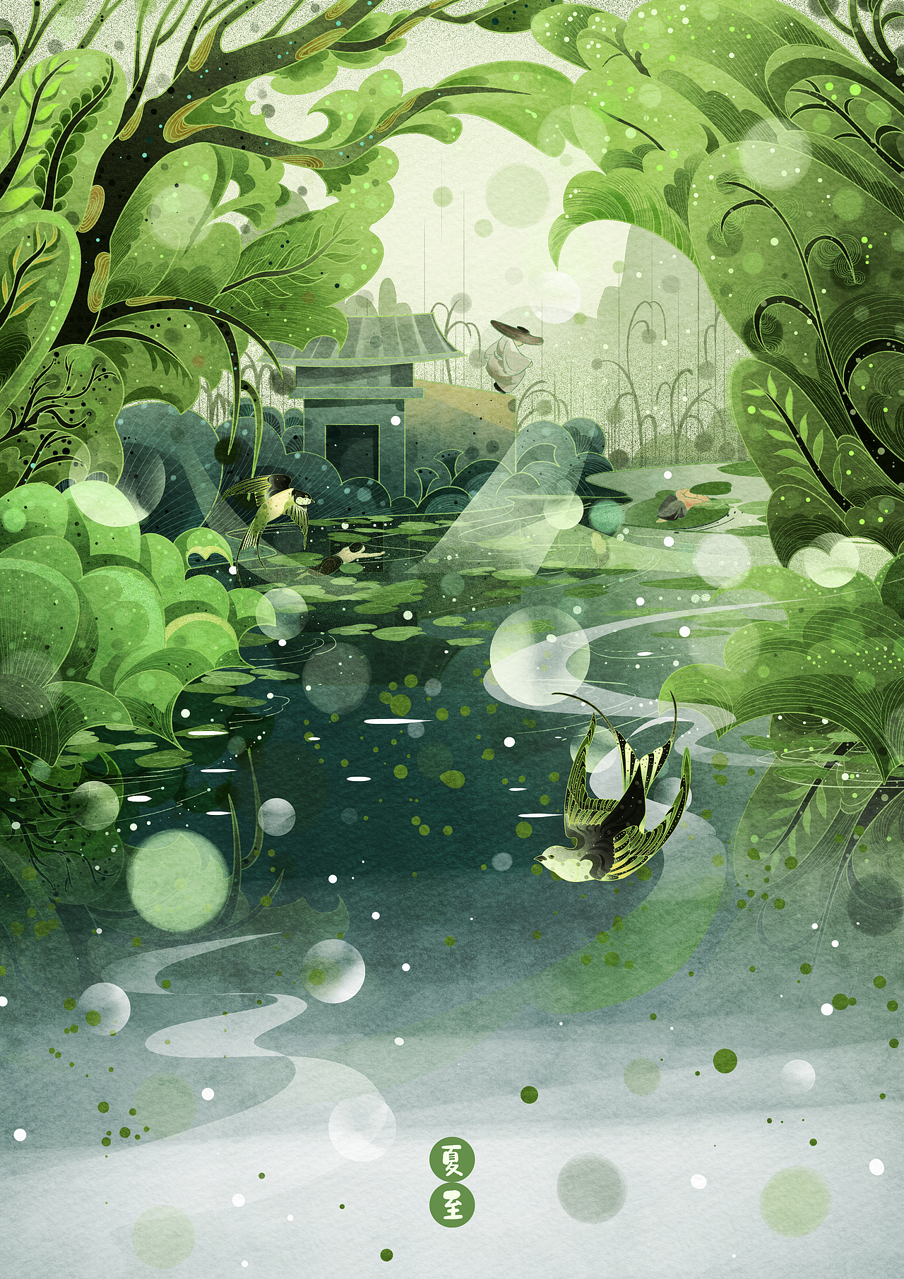 节气插画合集——春季夏季篇（图ZMzQ1ODM0OTQ4） - 商业插画 - 站酷设计师蓝昼BlueZZ原创素材 - 站酷ZCOOL