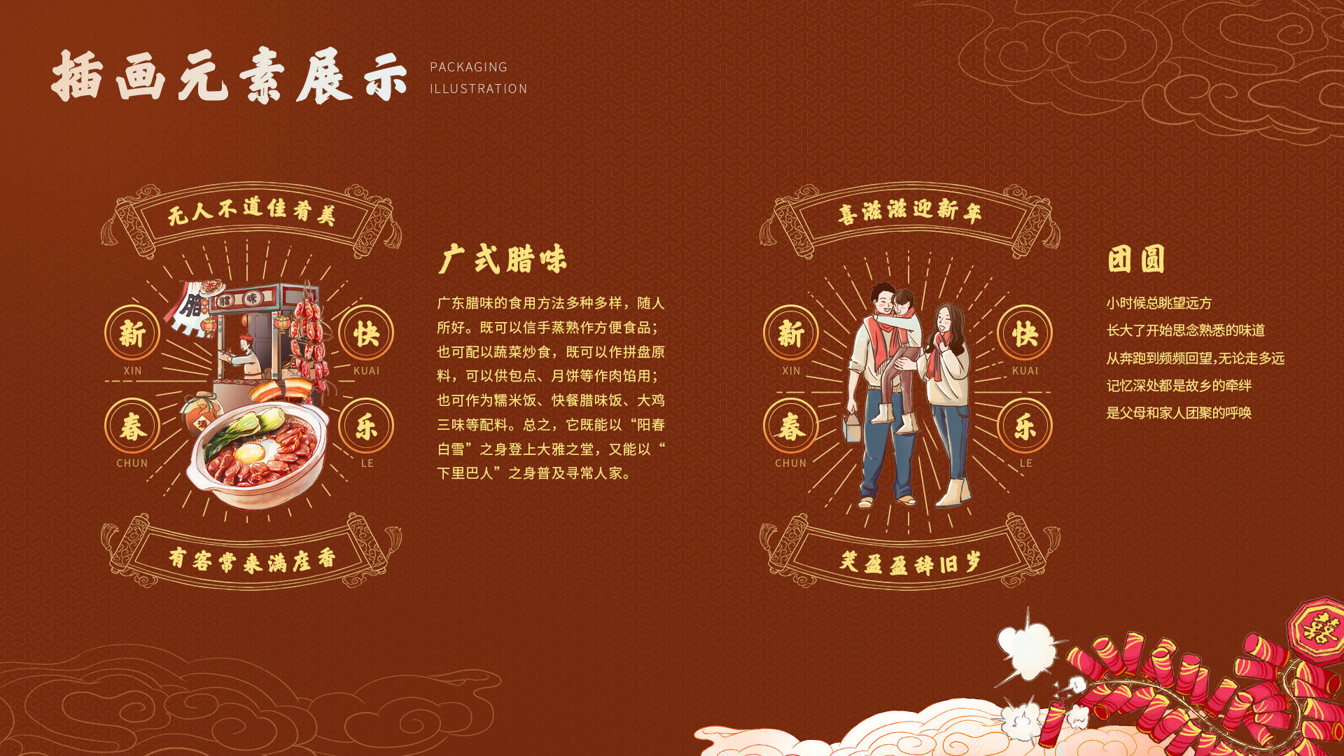 广式腊味礼盒插画 喜迎新春（图ZMzI3MjQxOTEy） - 商业插画 - 站酷设计师然然23原创素材 - 站酷ZCOOL