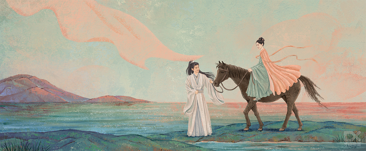 《长风渡》片头插图（图ZMzQzNDU1MDgw） - 商业插画 - 站酷设计师才仙插画原创素材 - 站酷ZCOOL