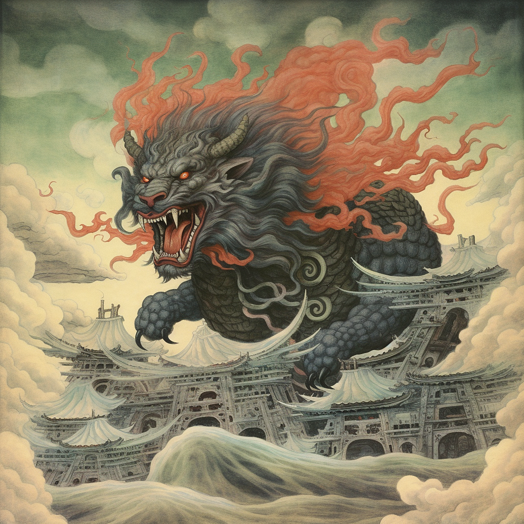 山海经神兽插画