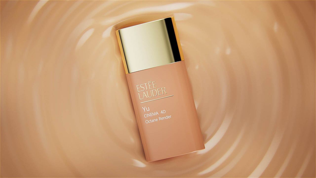 C4D——粉底液化妆品动画