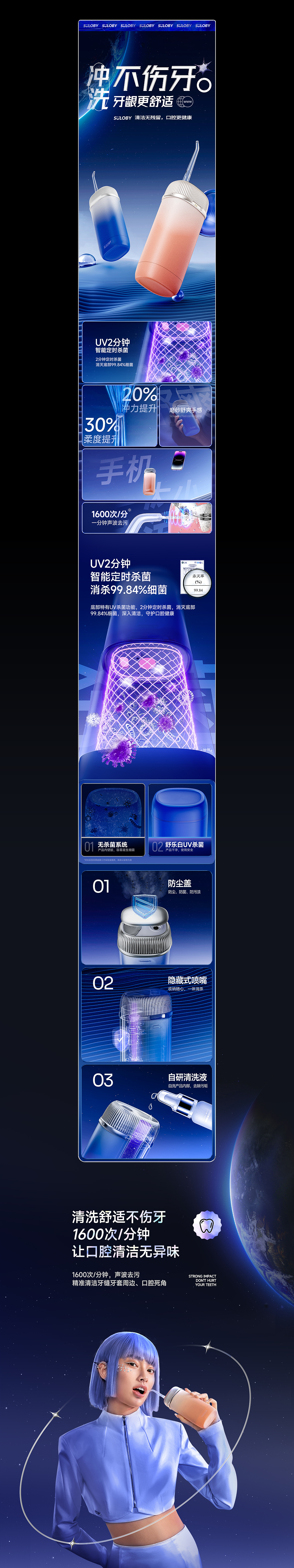 舒乐白冲牙器单品详情页全案策划设计（图ZMzI2NDM0OTU2） - 电商 - 站酷设计师初心_Design原创素材 - 站酷ZCOOL
