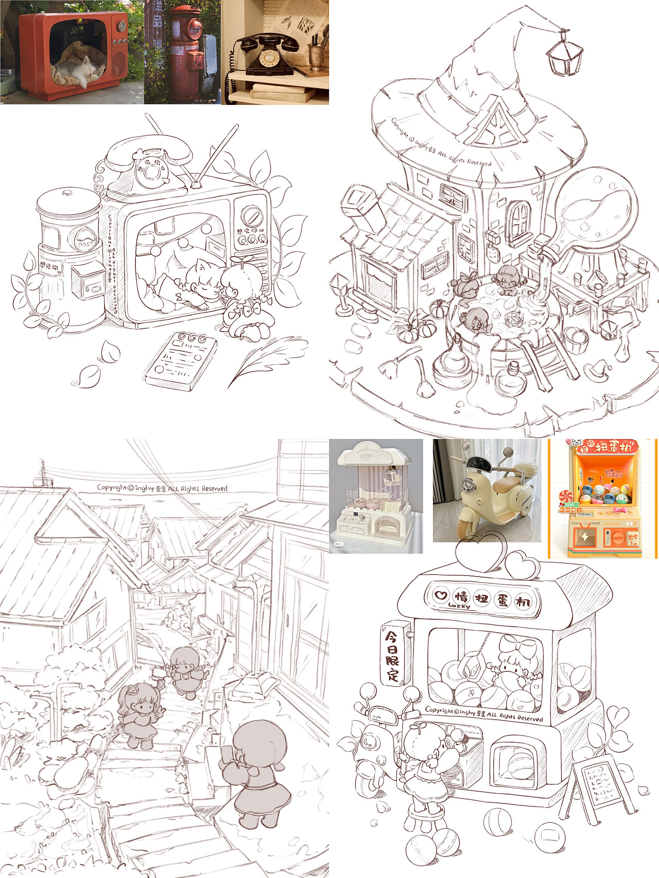 一些还没上色的图图