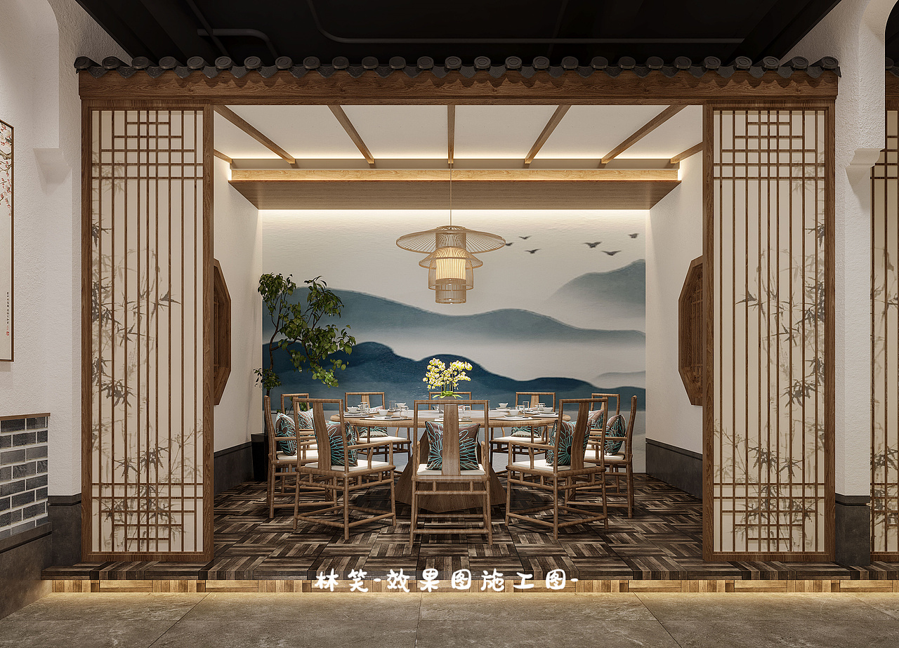 餐饮案例〡太美了!这家餐厅把徽派建筑融入了就餐环境