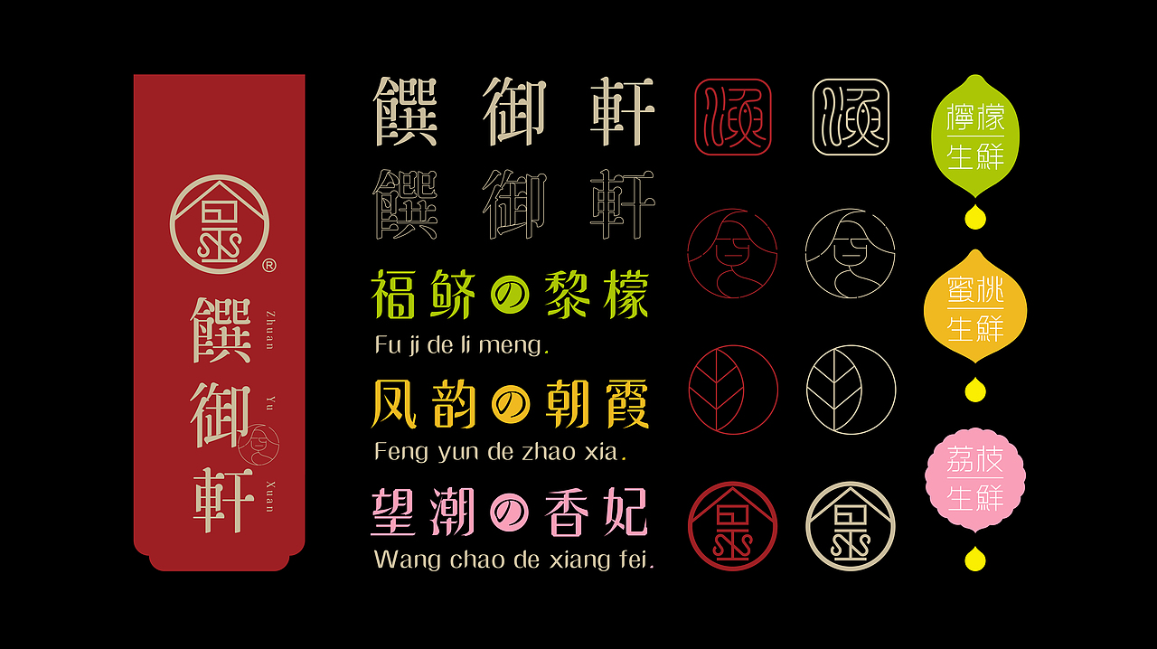 《“禧俪体”字库延展应用—馔御轩果味生鲜包装设计》(图ZMzM5MjQ4MDgw) - 字体/字形 - 站酷设计师创意仔仔原创素材 - 站酷ZCOOL