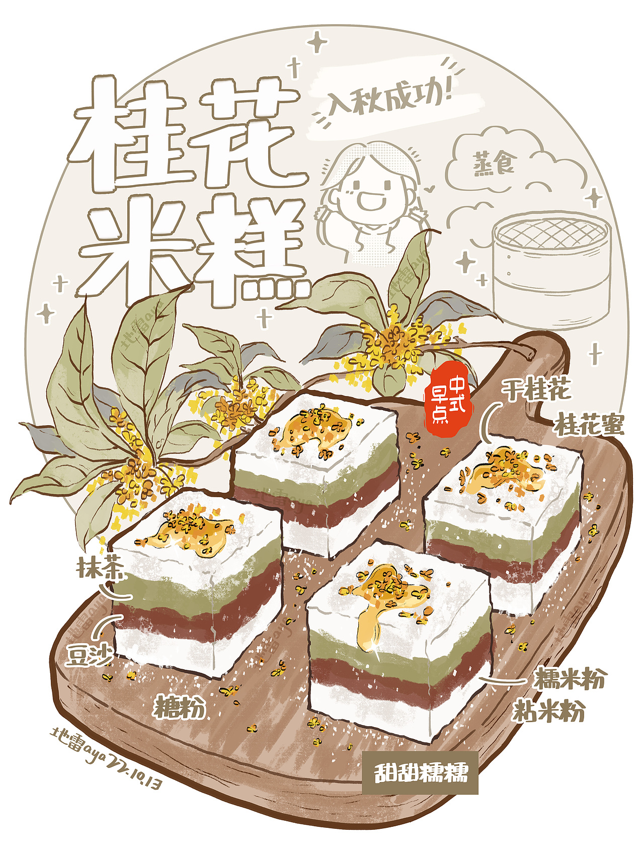 中式早餐-食物笔记（图ZMzE5OTk0MDc2） - 创作习作 - 站酷设计师地雷aya原创素材 - 站酷ZCOOL