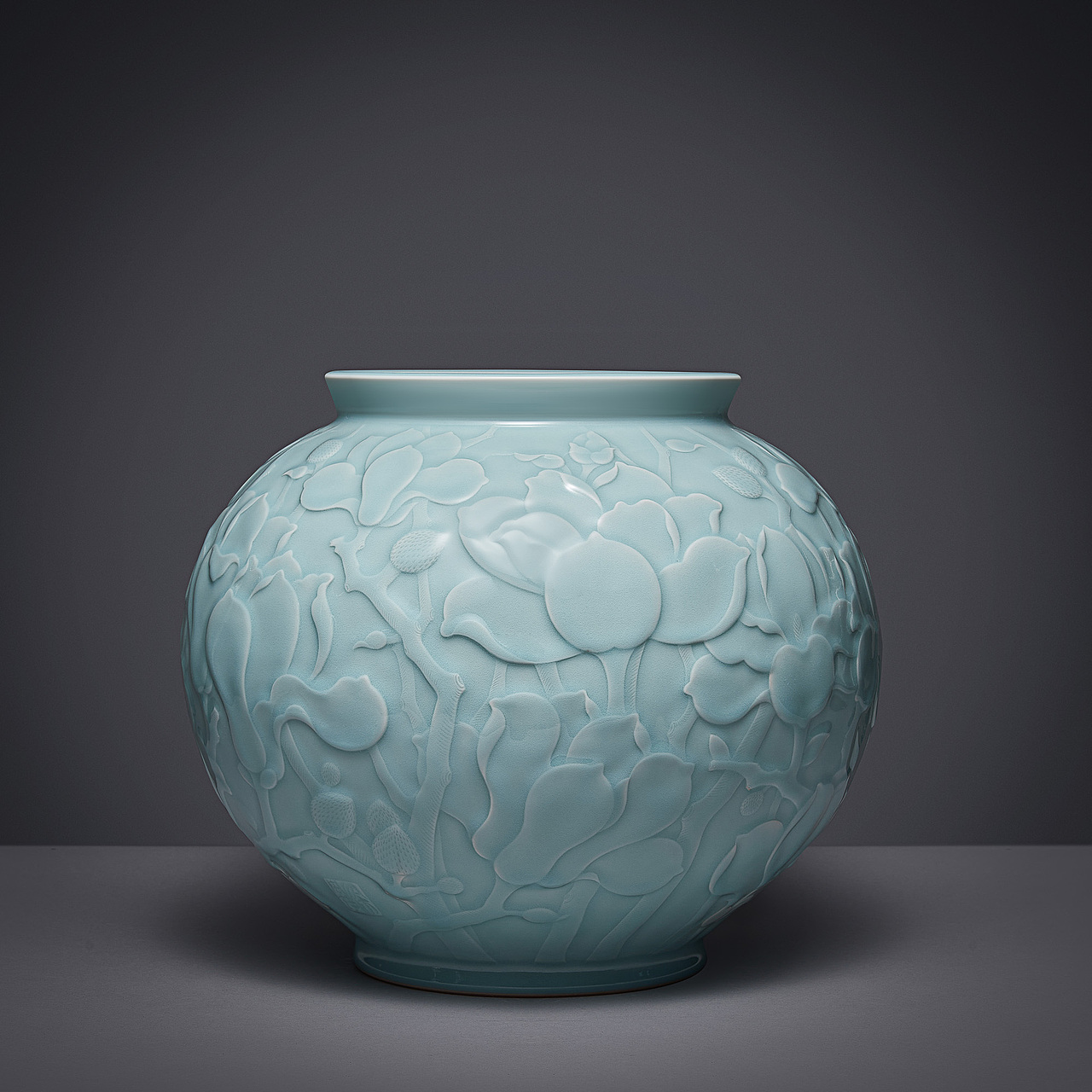 艺术品拍摄|浙江省博物馆藏品越窑青瓷盘“繁花”