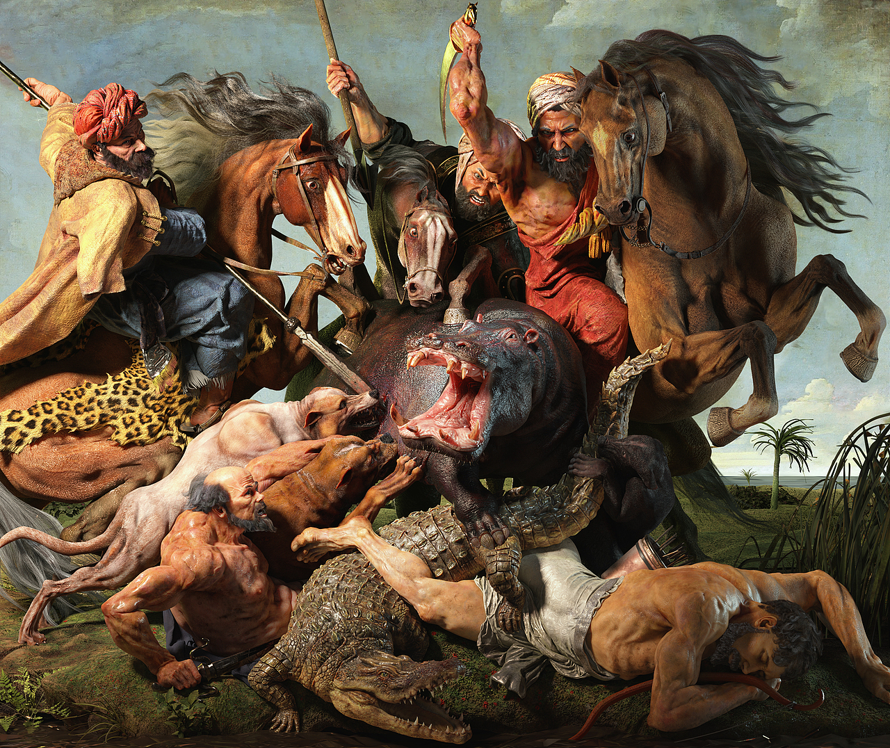 河马之猎（图ZMzQ3MTgzMjc2） - 人物/生物 - 站酷设计师Bruce_LI666原创素材 - 站酷ZCOOL