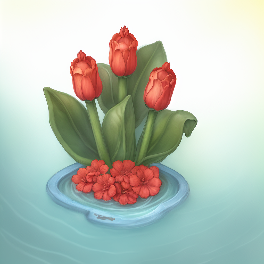 AI-卡通-花花草草