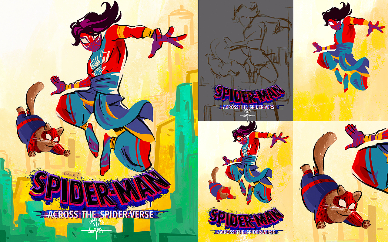 SpiderMan *9 :) 纵横宇宙🕷️（图ZMzQzODA0MjI4） - 新锐潮流插画 - 站酷设计师ILaker24原创素材 - 站酷ZCOOL