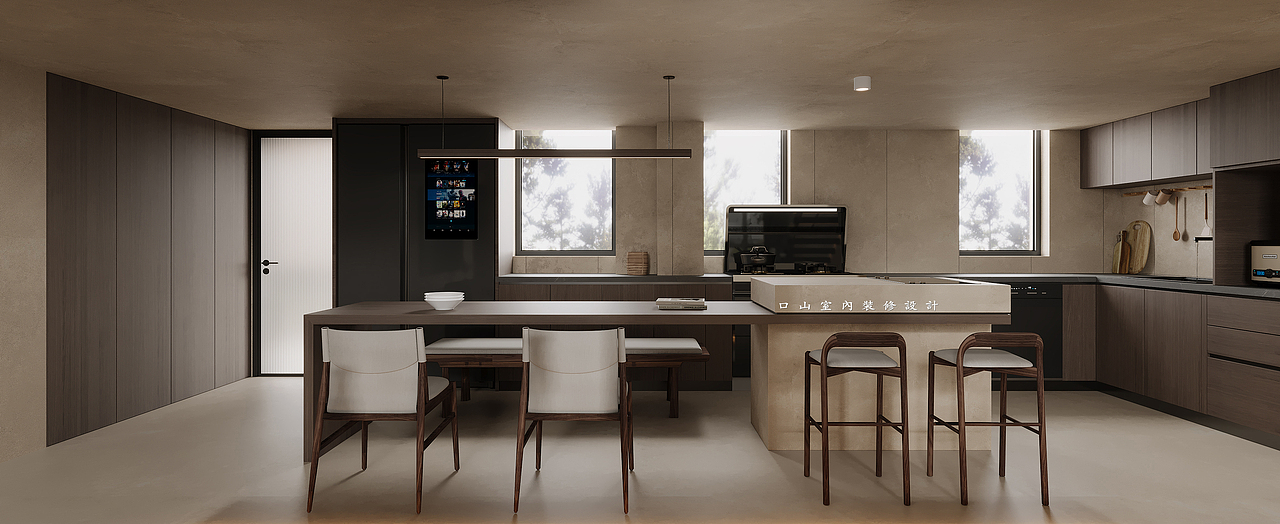 深圳口山设计:龙岗复式私宅,混搭复古风的美拿捏了!