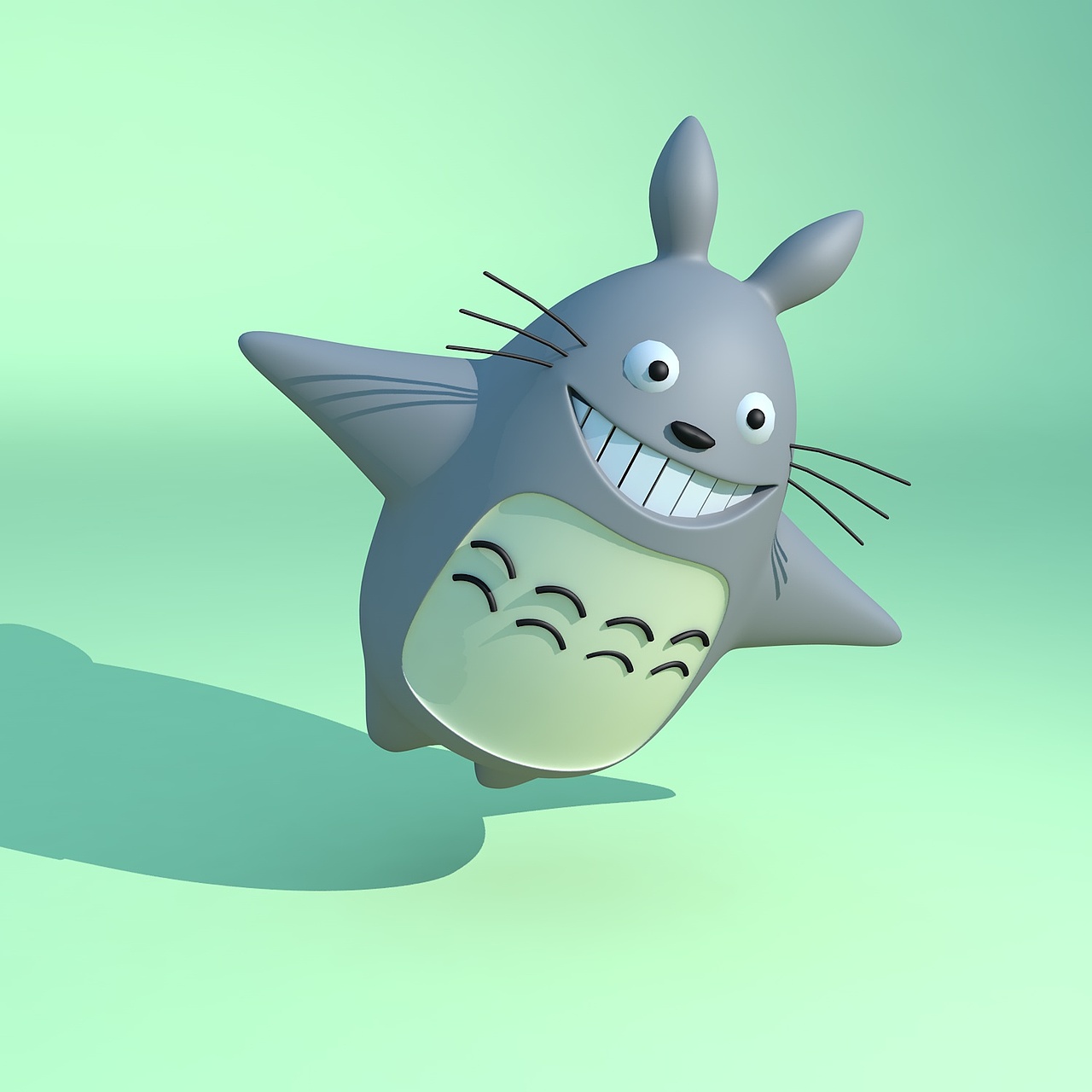 C4D 卡通形象建模-龙猫（图ZMzA3MDE2OTky） - 人物/生物 - 站酷设计师百米汤原创素材 - 站酷ZCOOL