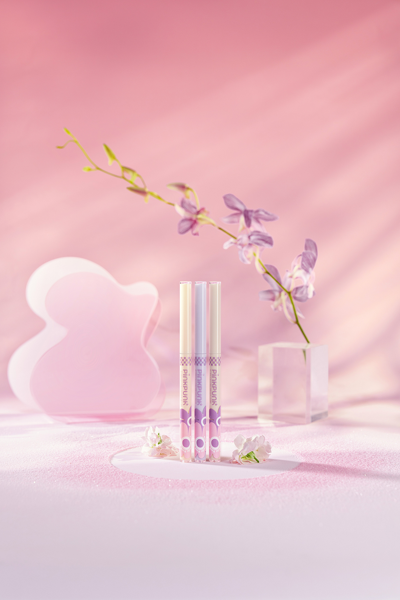 桃又野彩妆产品眼线胶笔/双眼皮贴拍摄