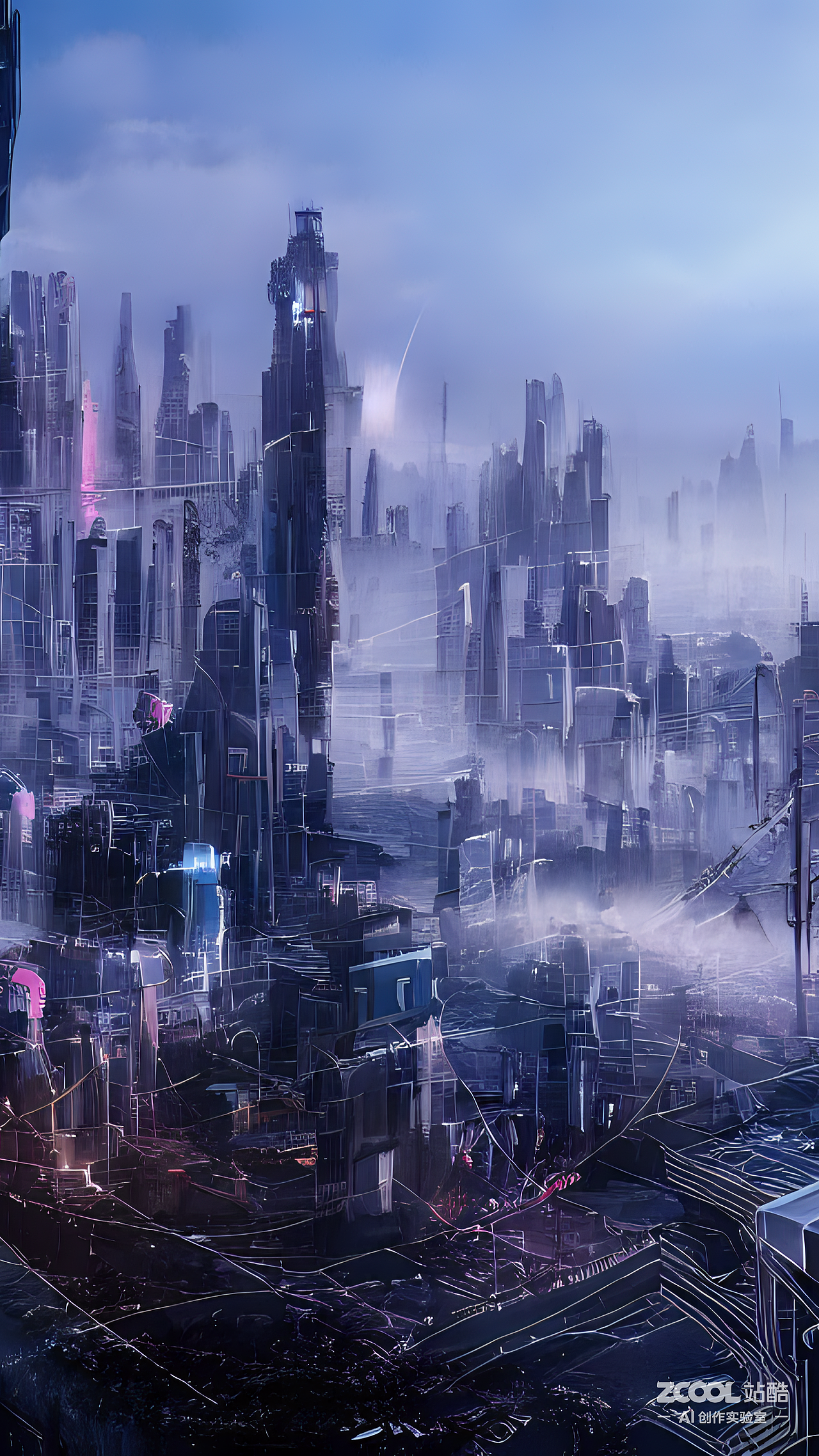 #AI作画#彩色的科技之城