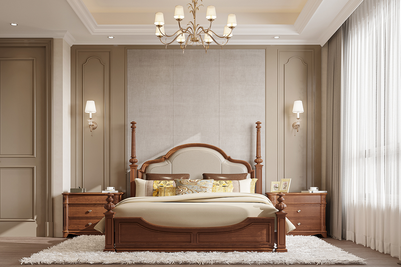 简美客餐厅卧室 效果图表现