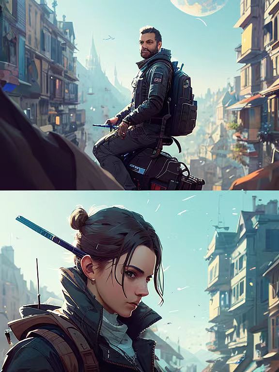 AI原画游戏角色