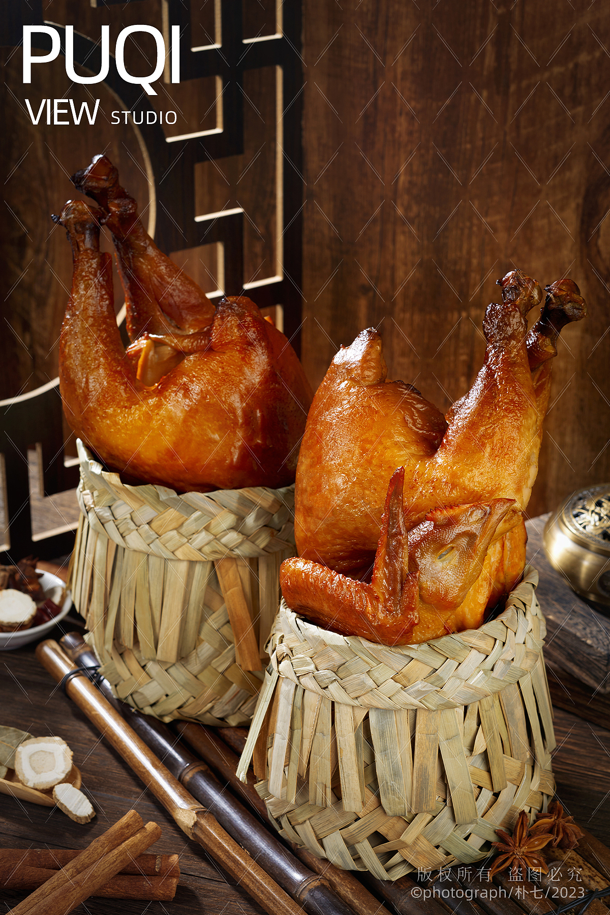 草包鸡✖️顾味相思|卤味烤鸡熏鸡摄影