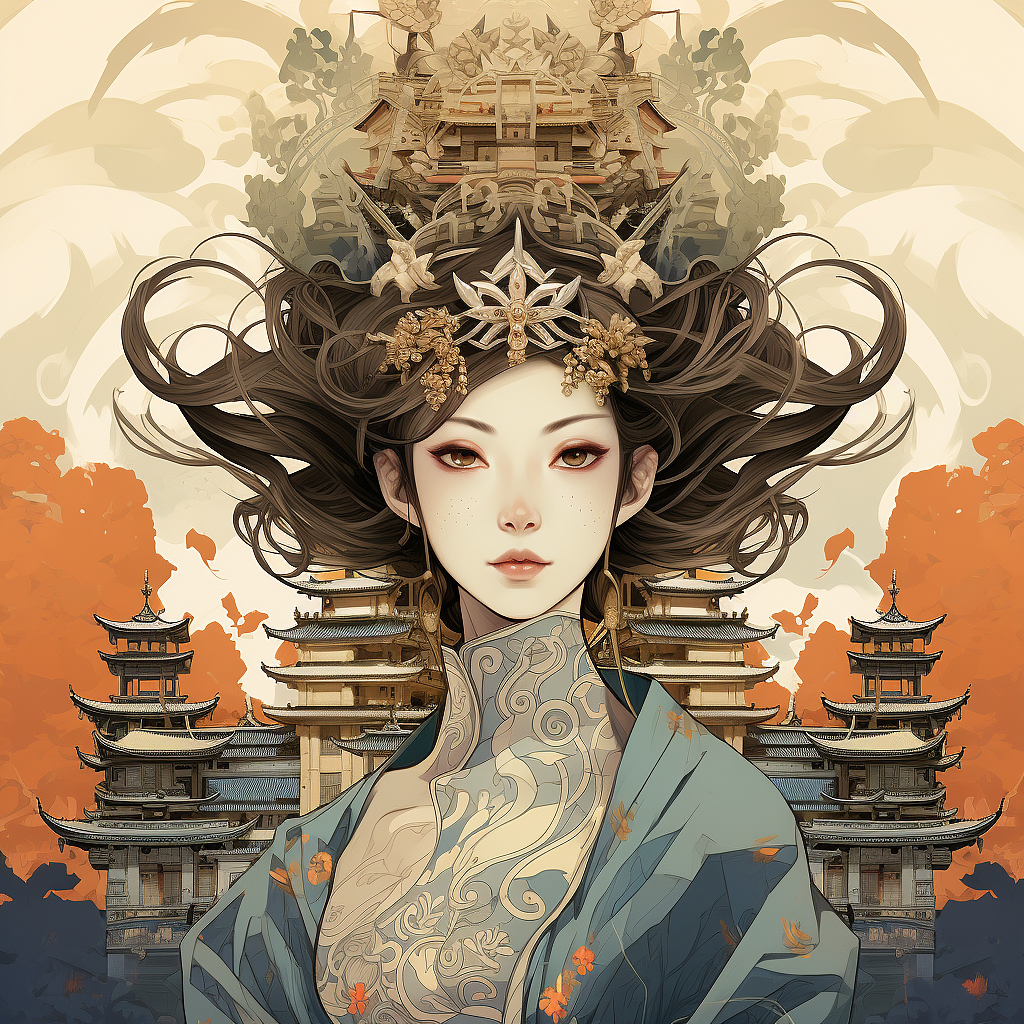 东方神韵艺术插画