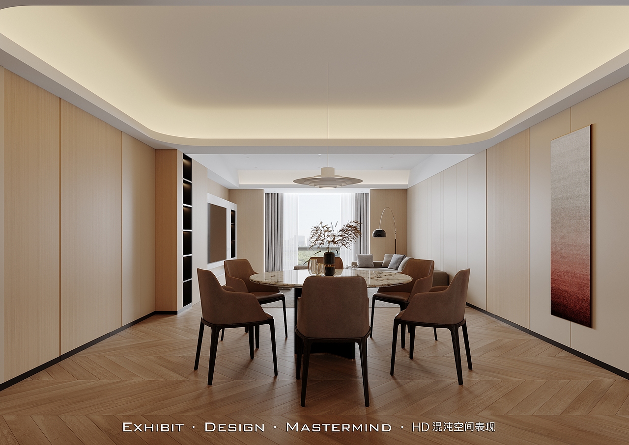 新作首发 现代轻奢风 客餐厅×混沌空间视觉表现（图ZMzM5MTkzNjQ4） - 家装设计 - 站酷设计师混沌空间写实表现原创素材 - 站酷ZCOOL