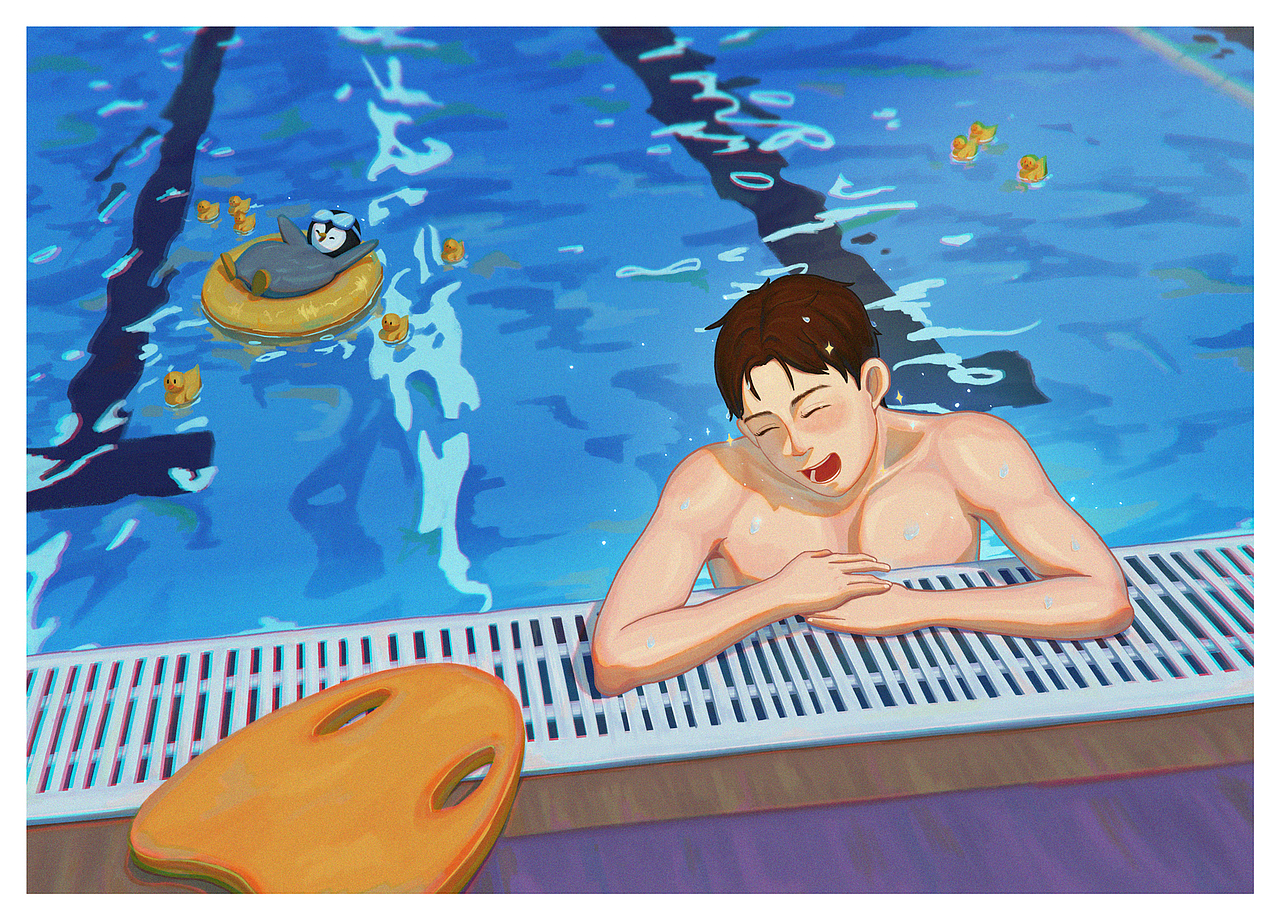 游泳日记.（图ZMzMzMzE5OTI0） - 创作习作 - 站酷设计师张橘子JUZI原创素材 - 站酷ZCOOL