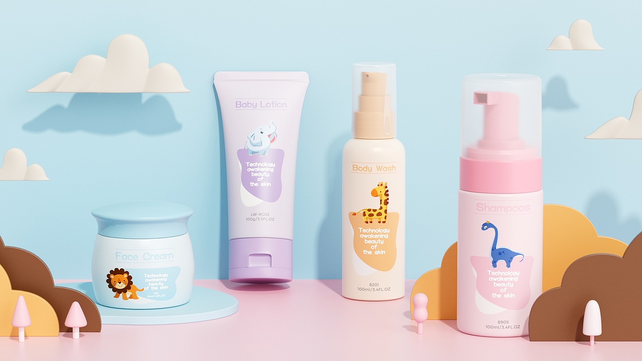 洗护品丨婴幼儿洗护套装包装设计（图ZMzY2NjcwMTQ0） - 产品 - 站酷设计师是陈浆糊丶原创素材 - 站酷ZCOOL