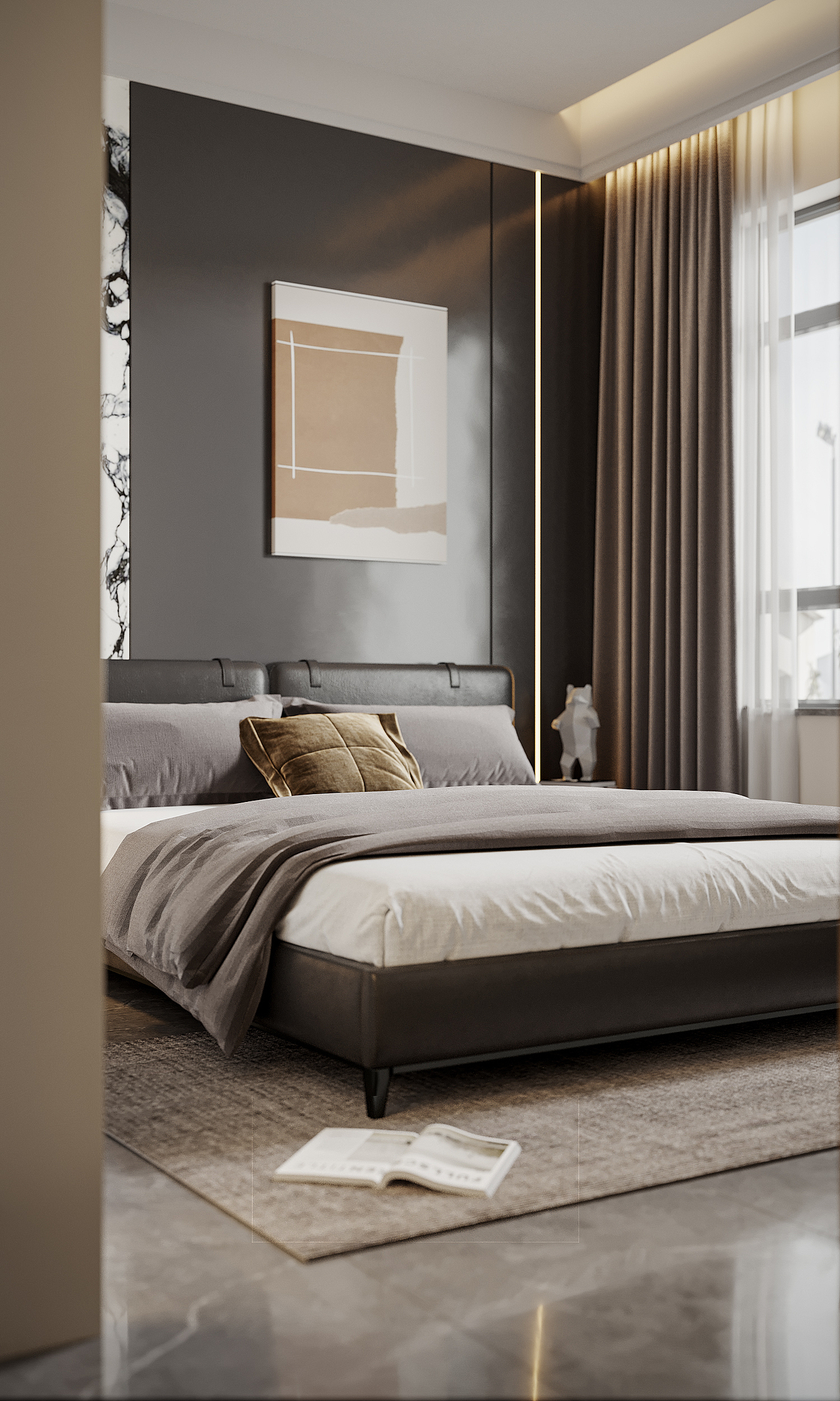 新品｜近期现代极简风格卧室等空间合集（图ZMzI4ODY4NzU2） - 家装设计 - 站酷设计师止果视觉原创素材 - 站酷ZCOOL