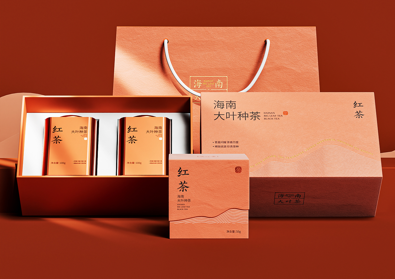 见·山海丨海南大叶茶包装设计(图ZMzY5MTEzMzQw) - 包装 - 站酷设计师六小出DESIGN原创素材 - 站酷ZCOOL