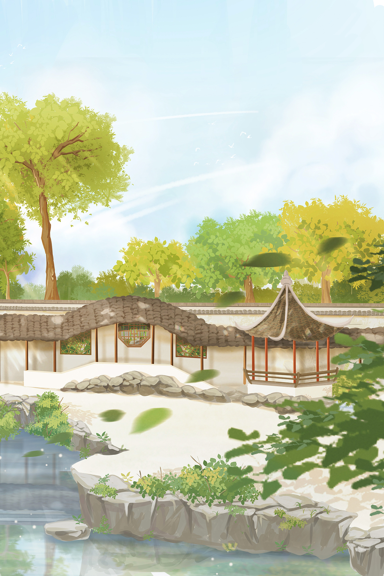 场景练习｜江苏苏州·拙政园（图ZMzI2NzEzODUy） - 创作习作 - 站酷设计师不二法萌原创素材 - 站酷ZCOOL