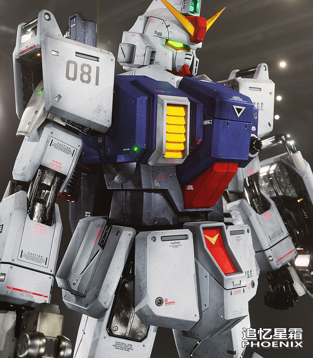【blender建模渲染】RX-79G陆战型高达,08MS小队