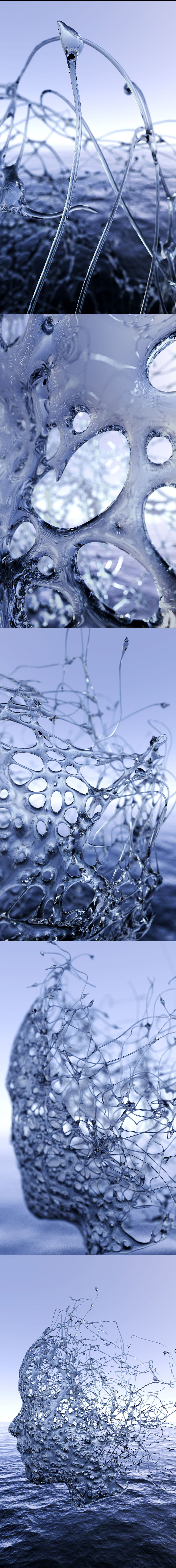 C4D+XP+OC人像流体,密恐误入