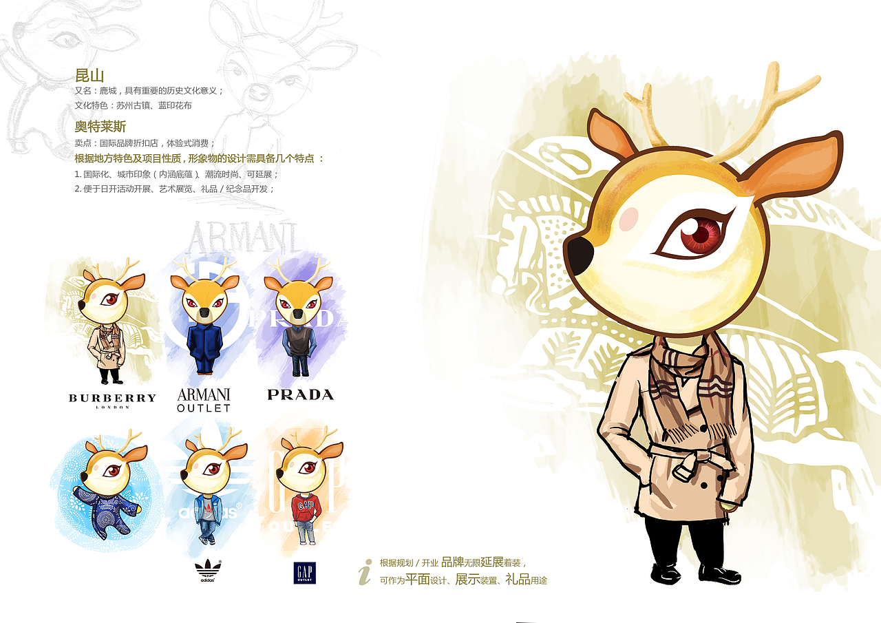 IP创作——奥特莱斯OUTLERS——潮鹿（图ZMzA2NjY3NTc2） - IP形象 - 站酷设计师mxinglau原创素材 - 站酷ZCOOL
