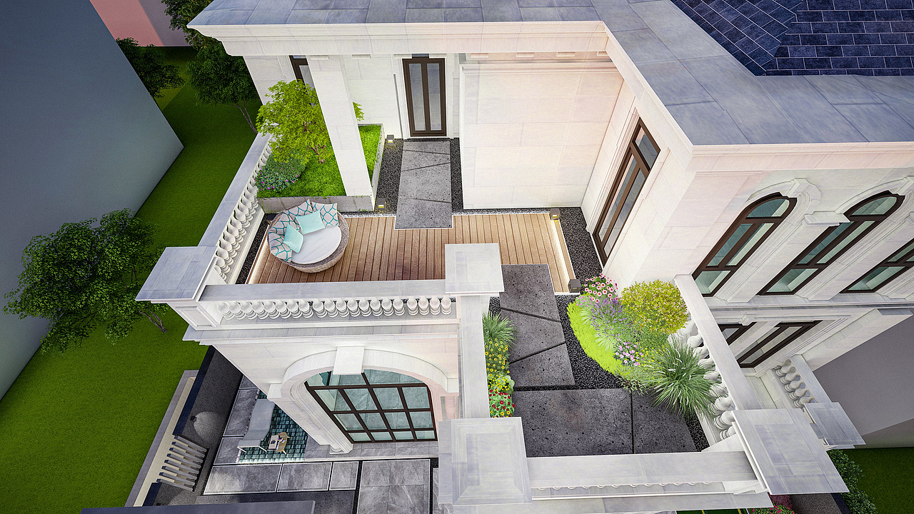 现代简约别墅庭院景观方案（图ZMzMxMDExMTc2） - 景观设计 - 站酷设计师梁西凹原创素材 - 站酷ZCOOL