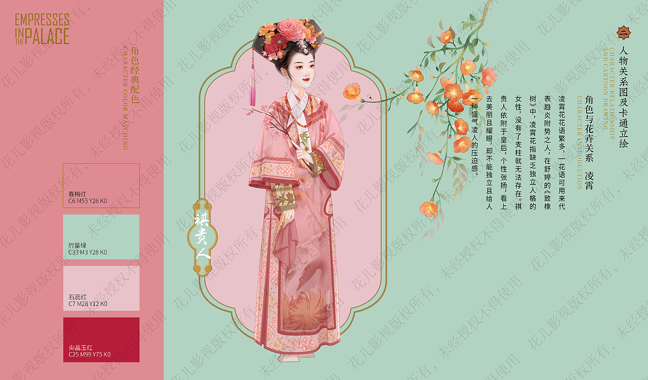《甄嬛传》影视IP图库STYLE GUIDE设计 / 衍生品开发(图ZMzUzODA5OTM2) - IP形象 - 站酷设计师HOZEN厚翼文化原创素材 - 站酷ZCOOL