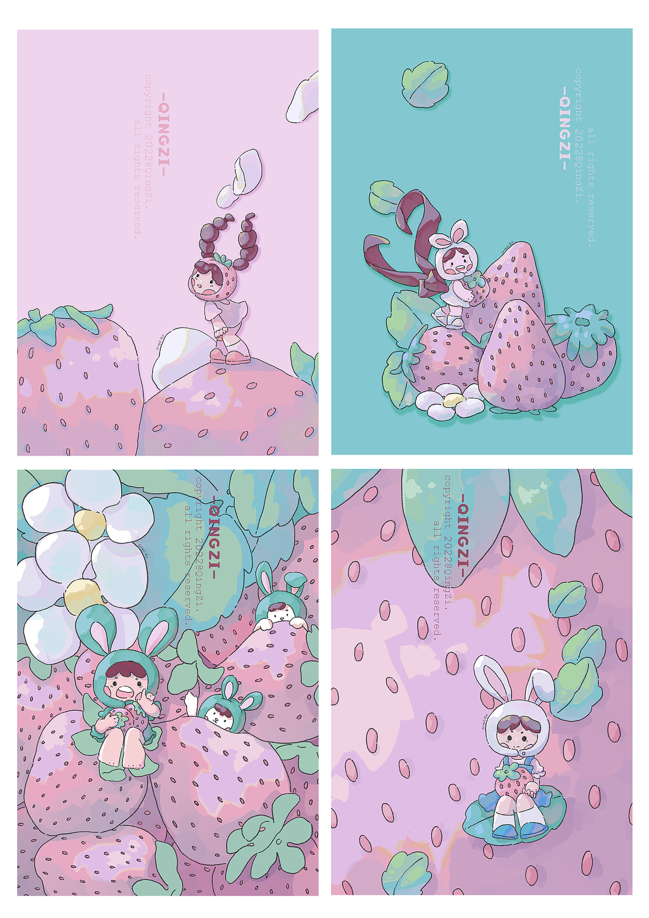 《“莓”烦恼》插画壁纸