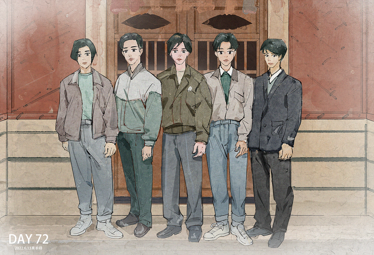 【人物隔日涂】51-100（图ZMzE1NzQ4NzIw） - 创作习作 - 站酷设计师黑羊呀原创素材 - 站酷ZCOOL