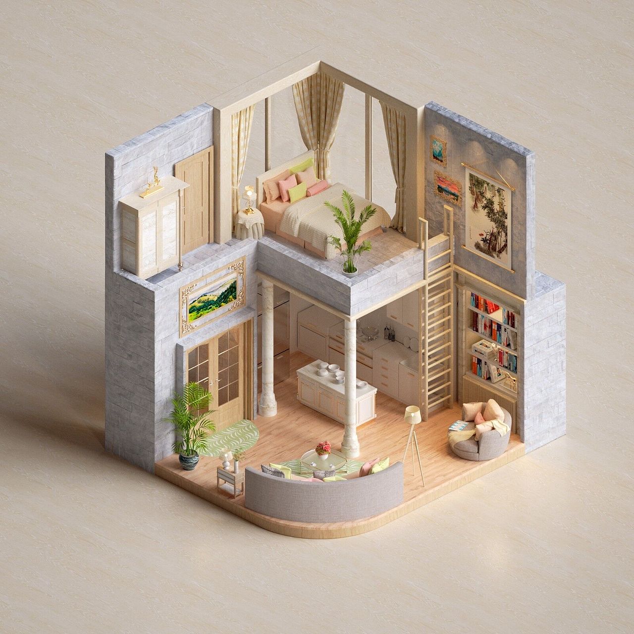 C4D三维作品（图ZMzMxNzQ4NDEy） - 场景 - 站酷设计师LY_凉柚原创素材 - 站酷ZCOOL